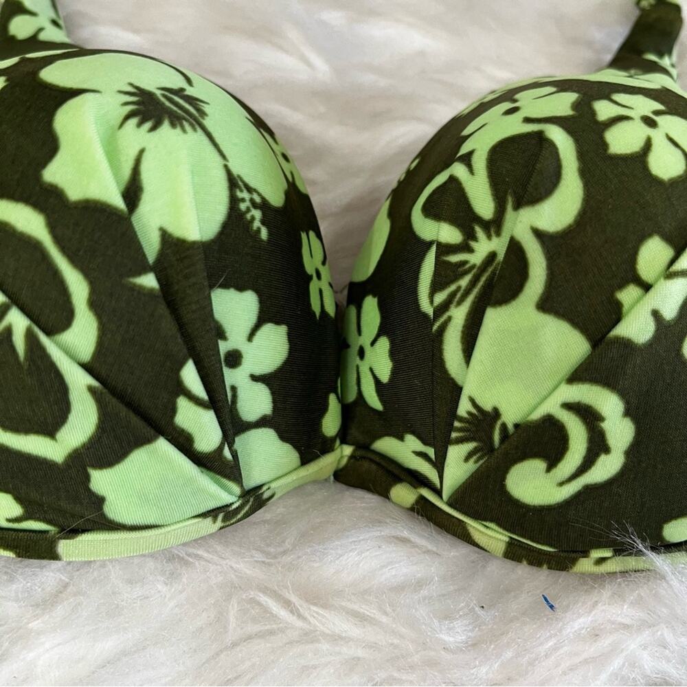 NEW Spiegel Vintage 90s Floral Padded Push Up Cheeky Bikini Swimsuit 5/6 NWOT - Picture 8 of 16